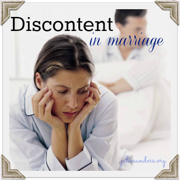 Do away with discontentment in marriage