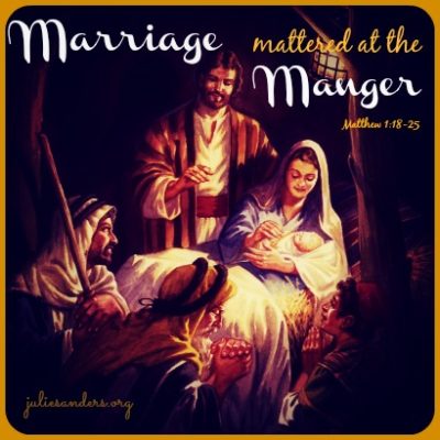 Marriage matters at the manger