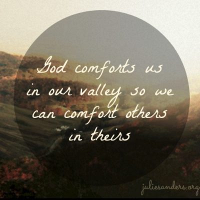 God comforts us