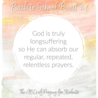 one and done The ABCs of Praying for Students