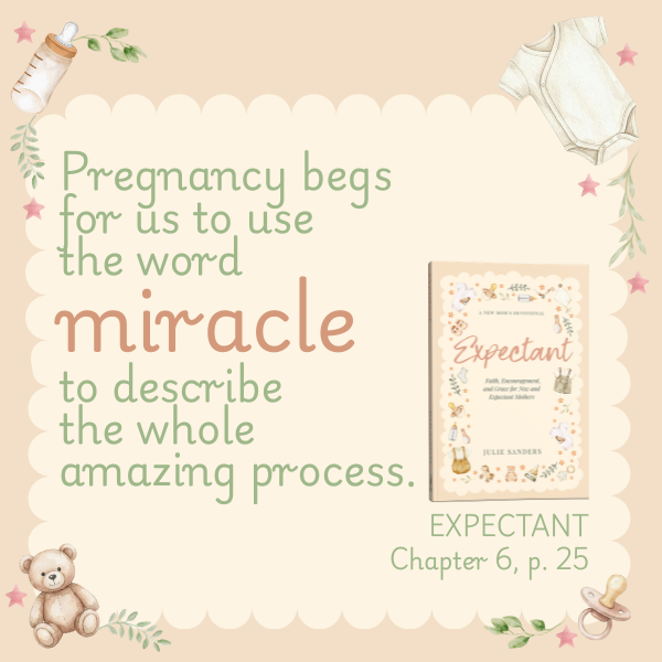 Pregnancy begs for us to use the world “miracle” to describe the whole amazing process.